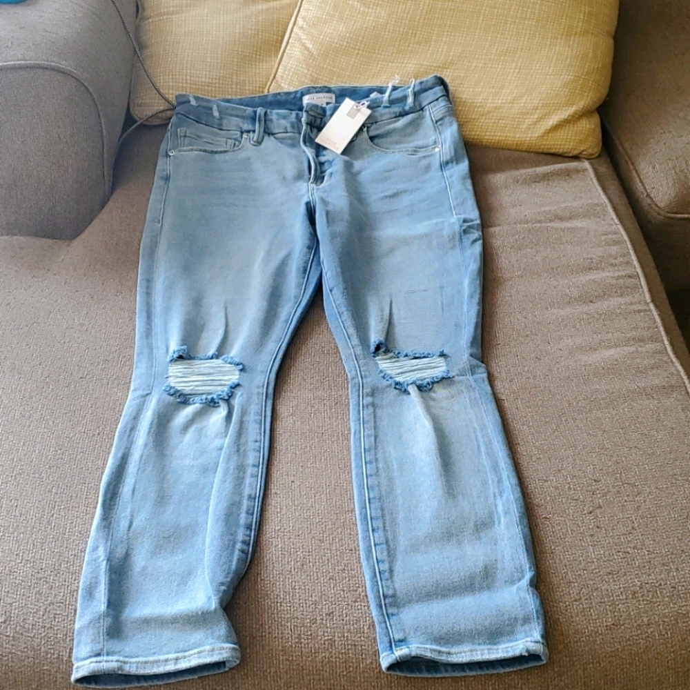 Good American good legs crop skinny jeans